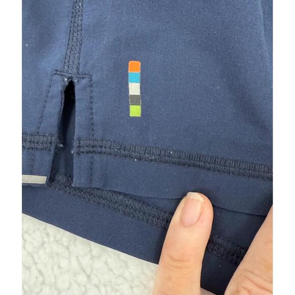 Smartwool Navy Elastic Waistband Lightweight Reflective Active Shorts Medium - Picture 3 of 6